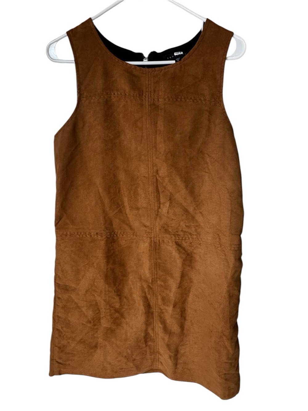 Sanctuary High End Women’s M Faux Suede Brown Shift Dress NICE
